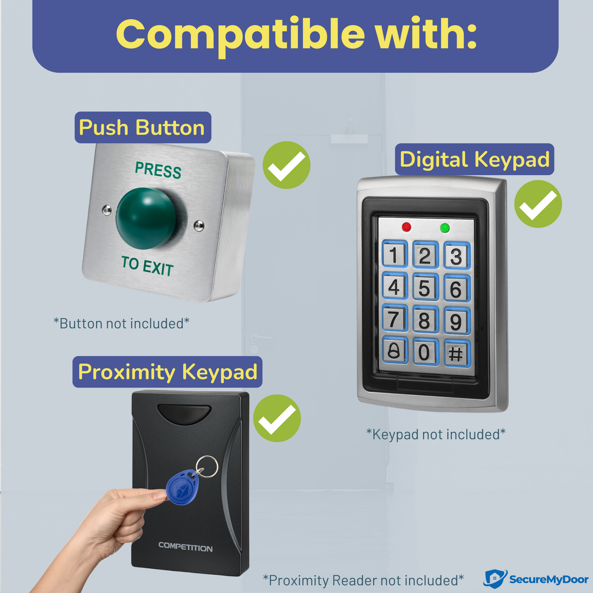 IP67 Weather Resistant External Magnetic Lock | Fail Safe Access Control Maglock | 1500lbs Holding Force | Stainless Steel | Ideal for Outdoor Use for Door or Gate - SecureMyDoor
