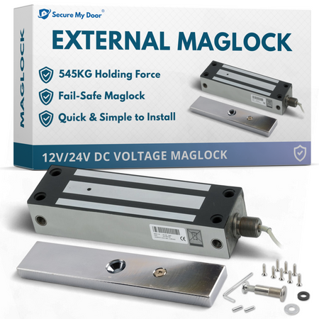 IP67 Weather Resistant External Magnetic Lock | Fail Safe Access Control Maglock | 1500lbs Holding Force | Stainless Steel | Ideal for Outdoor Use for Door or Gate - SecureMyDoor