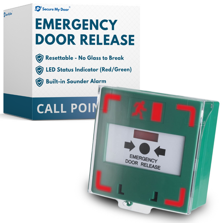 Resettable Call Point | Emergency Door Release Switch | LED Status Indicator | Surface Mount - SecureMyDoor