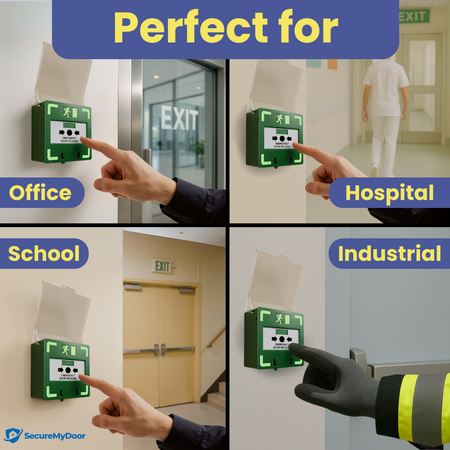Resettable Call Point | Emergency Door Release Switch | LED Status Indicator | Surface Mount - SecureMyDoor