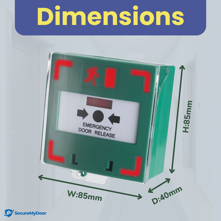 Resettable Call Point | Emergency Door Release Switch | LED Status Indicator | Surface Mount - SecureMyDoor