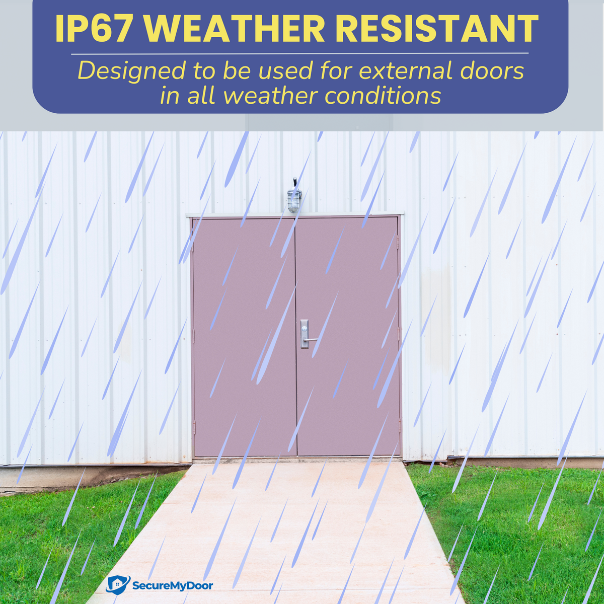 IP67 Weather Resistant External Magnetic Lock | Fail Safe Access Control Maglock | 1500lbs Holding Force | Stainless Steel | Ideal for Outdoor Use for Door or Gate - SecureMyDoor