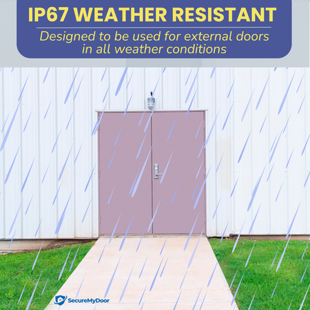 IP67 Weather Resistant External Magnetic Lock | Fail Safe Access Control Maglock | 1500lbs Holding Force | Stainless Steel | Ideal for Outdoor Use for Door or Gate - SecureMyDoor