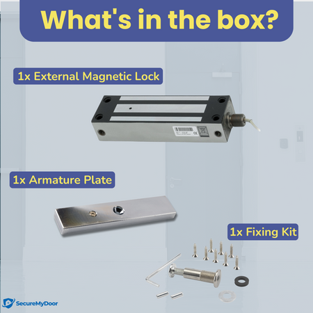 IP67 Weather Resistant External Magnetic Lock | Fail Safe Access Control Maglock | 1500lbs Holding Force | Stainless Steel | Ideal for Outdoor Use for Door or Gate - SecureMyDoor
