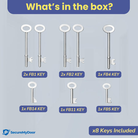 Fire brigade key set, pack of 2