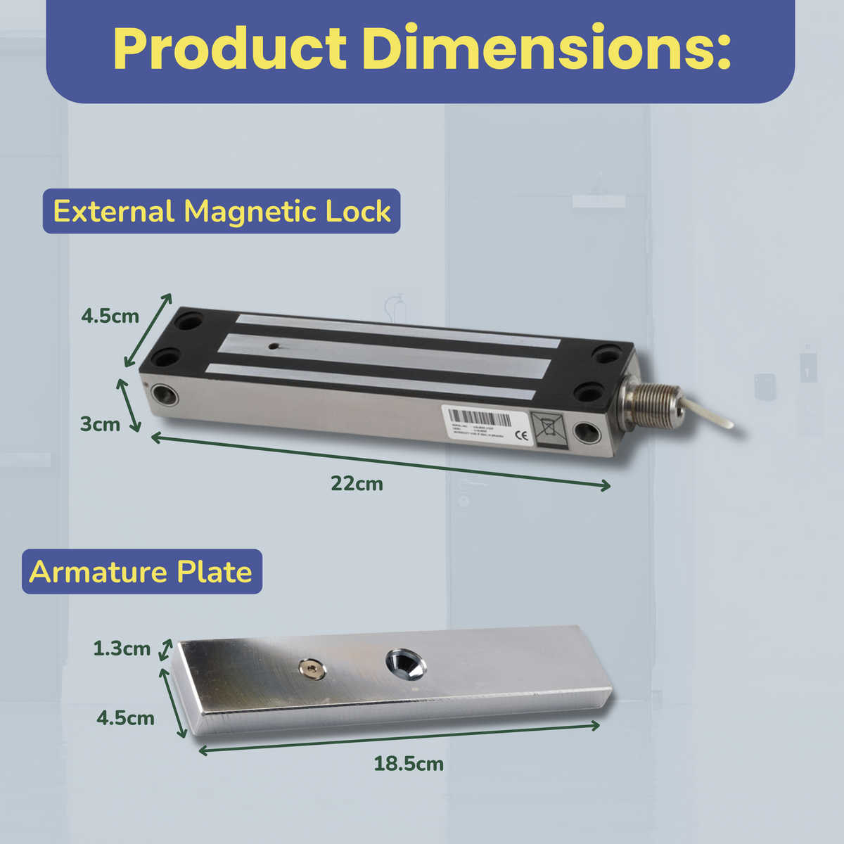 IP67 Weather Resistant External Magnetic Lock | Fail Safe Access Control Maglock | 800lbs Holding Force | Ideal for Outdoor Use | Stainless Steel Housing | Ideal for Door and Gate - SecureMyDoor