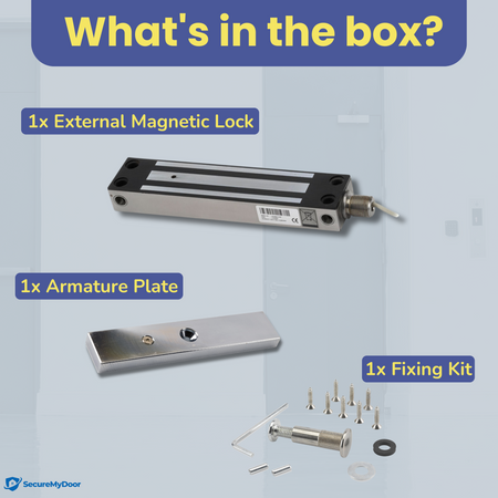 IP67 Weather Resistant External Magnetic Lock | Fail Safe Access Control Maglock | 800lbs Holding Force | Ideal for Outdoor Use | Stainless Steel Housing | Ideal for Door and Gate - SecureMyDoor