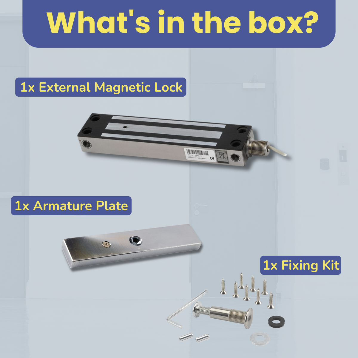 IP67 Weather Resistant External Magnetic Lock | Fail Safe Access Control Maglock | 800lbs Holding Force | Ideal for Outdoor Use | Stainless Steel Housing | Ideal for Door and Gate - SecureMyDoor