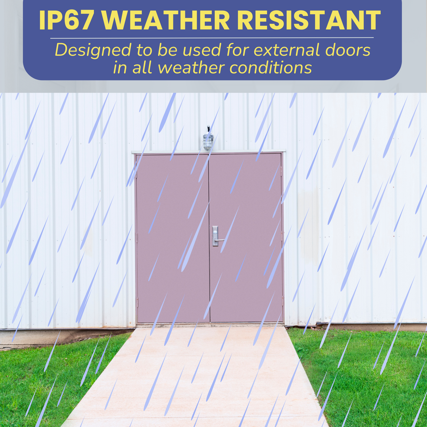 IP67 Weather Resistant External Magnetic Lock | Fail Safe Access Control Maglock | 800lbs Holding Force | Ideal for Outdoor Use | Stainless Steel Housing | Ideal for Door and Gate