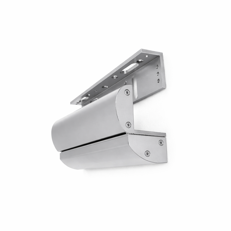 SecureMyDoor 300ZLDC Architectural Z and L Bracket with cover from U' Range Magnet Accessories, showing the metal bracket and protective cover.