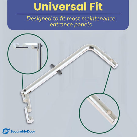 SecureMyDoor Firemans Drop Key, durable additional equipment with metal key and secure clip for emergency access.