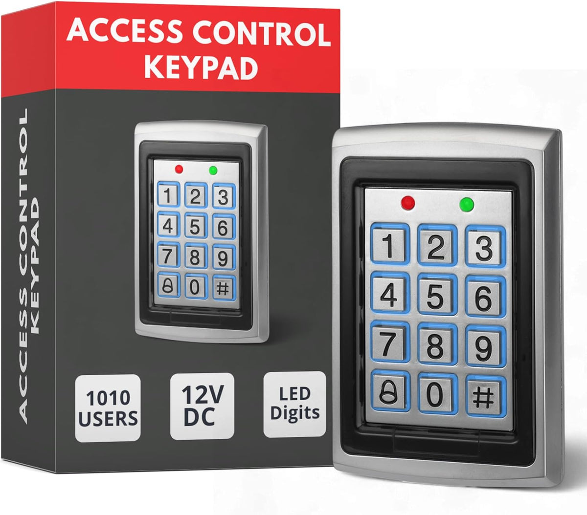 SecureMyDoor KP-500 combined proximity and keypad access control device with keypad and proximity sensor for secure entry.