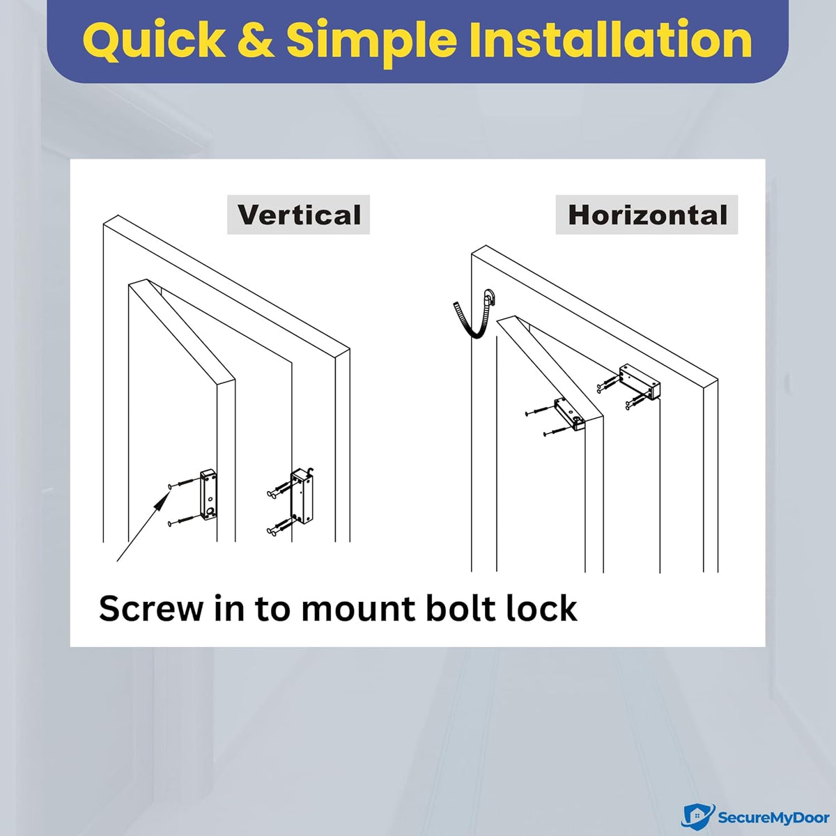 SecureMyDoor SL165A electric solenoid bolt lock mounted on door for secure electronic locking system.