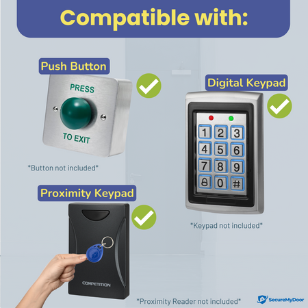 IP67 Weather Resistant External Magnetic Lock | Fail Safe Access Control Maglock | 800lbs Holding Force | Ideal for Outdoor Use | Stainless Steel Housing | Ideal for Door and Gate - SecureMyDoor