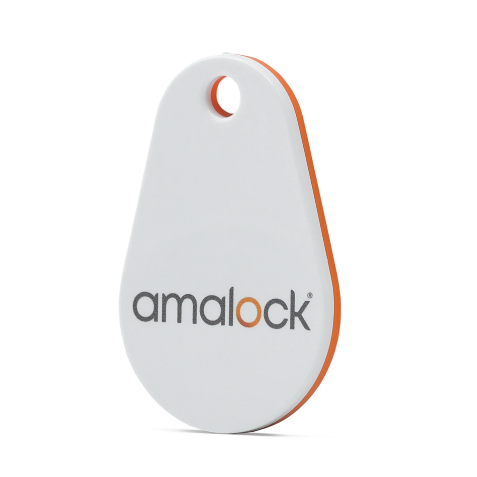 SecureMyDoor SV-KF Keyring Proximity Fob showing a black key fob with a silver ring and logo, designed for access control.
