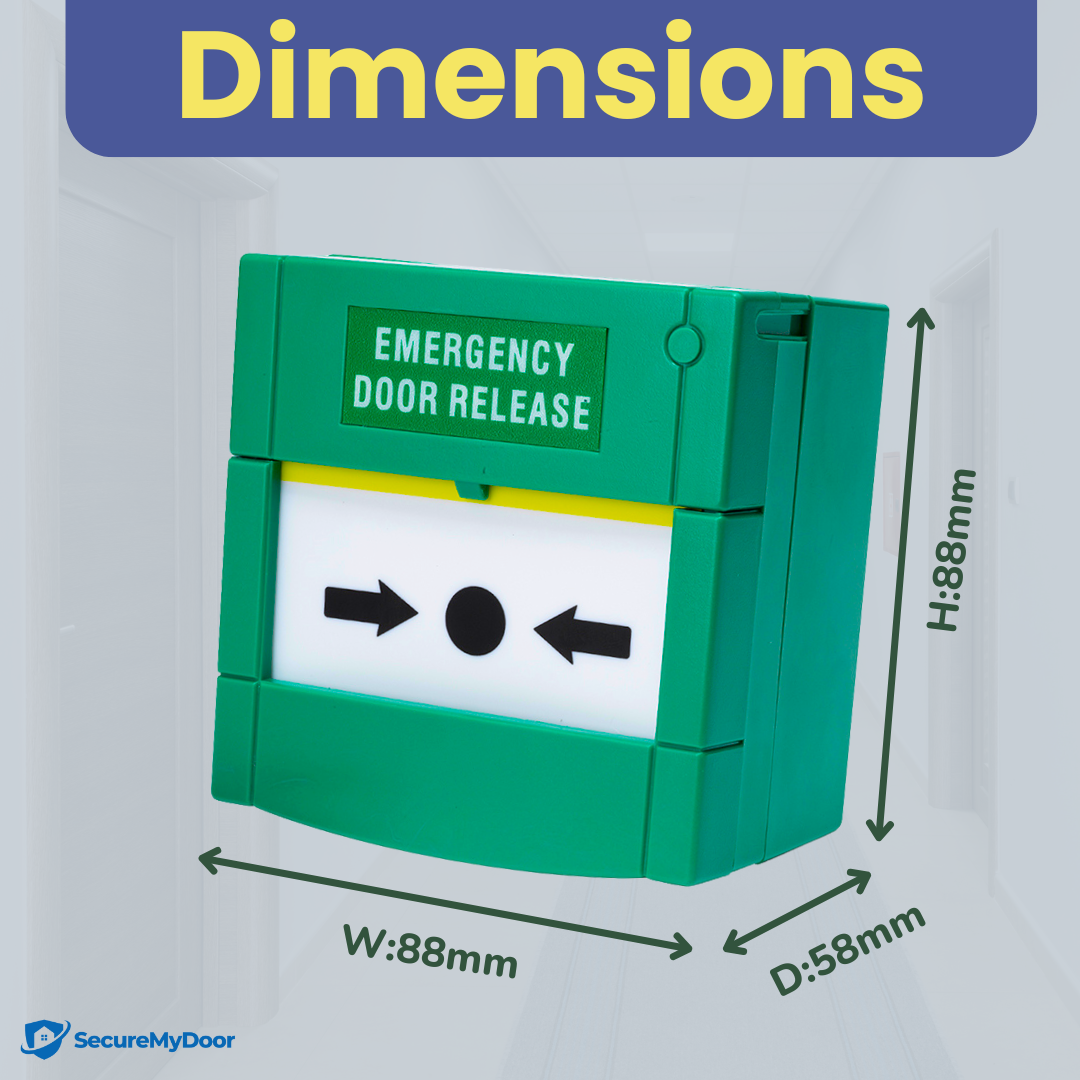 Resettable Emergency Break Glass Call Point - Indoor Use - Fire Alarm Button Switch for Easy Access Control - Ideal for Commercial, Residential, and Industrial Buildings