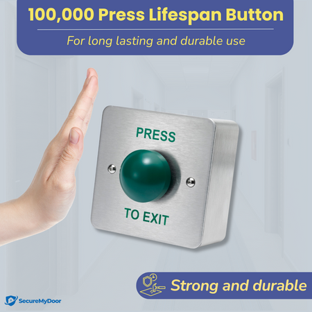 Stainless Steel 'Press To Exit' Button - Surface Mount by SecureMyDoor - SecureMyDoor