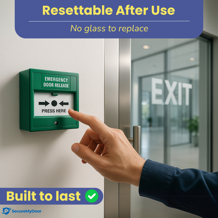 Resettable Break Glass Call Point | No Glass to Break |  Emergency Door Release by SecureMyDoor - SecureMyDoor