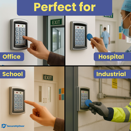 IP65 Standalone Proximity RFID Keypad | Allows Fobs & PIN Entry | Ideal for both Indoor & Outdoor Security & Access Control Systems - SecureMyDoor