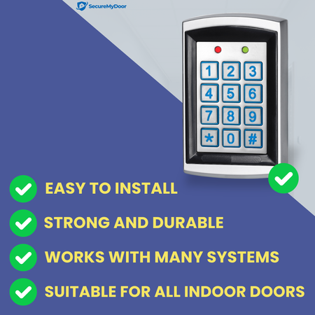 IP65 Standalone Proximity RFID Keypad | Allows Fobs & PIN Entry | Ideal for both Indoor & Outdoor Security & Access Control Systems - SecureMyDoor