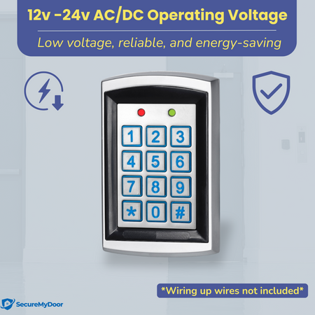 IP65 Standalone Proximity RFID Keypad | Allows Fobs & PIN Entry | Ideal for both Indoor & Outdoor Security & Access Control Systems - SecureMyDoor
