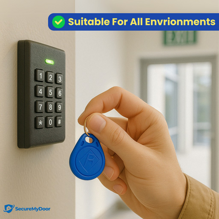 50x RFID Proximity Fobs in Blue - 125kHz Frequency - Ideal for Most Door Entry Systems - SecureMyDoor