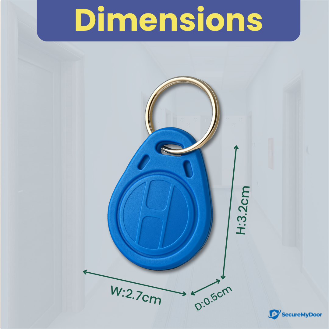 30x RFID Proximity Fobs in Blue - 125kHz Frequency - Ideal for Most Door Entry Systems - SecureMyDoor