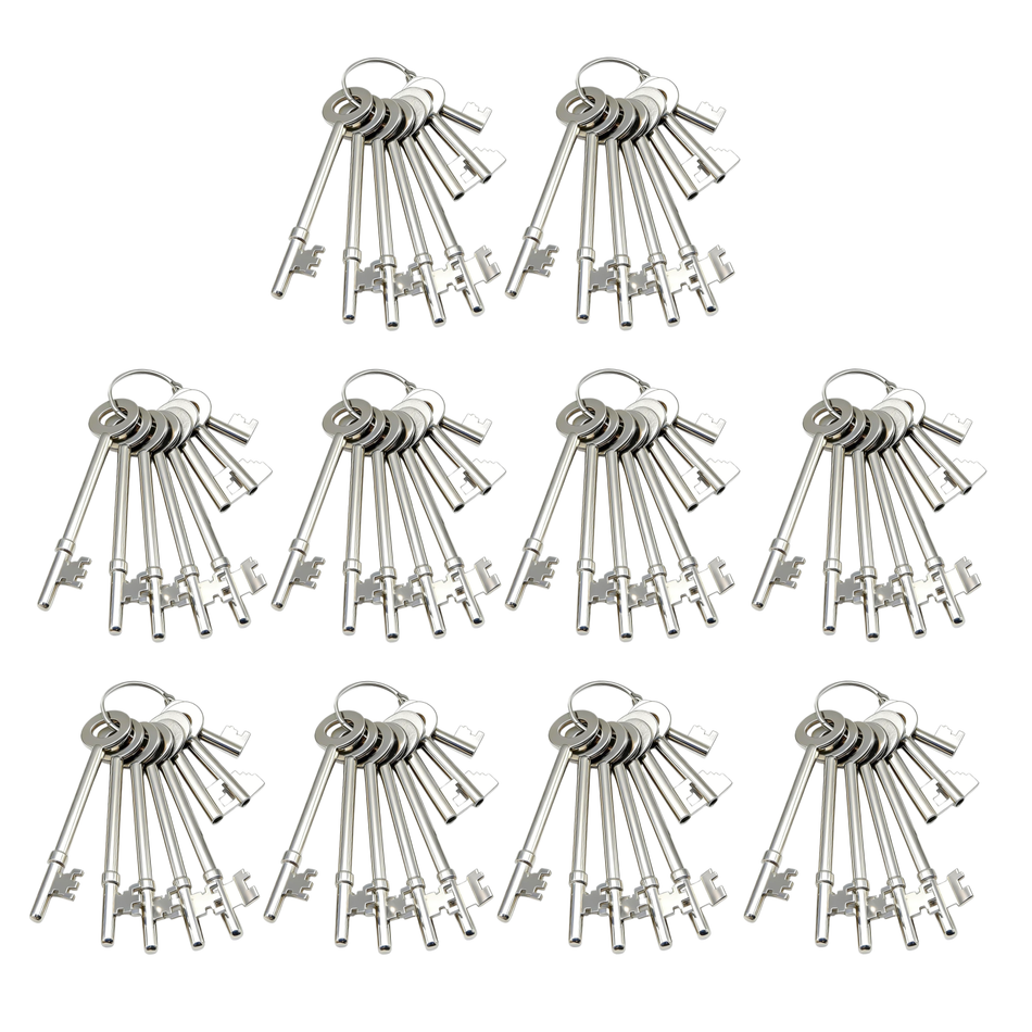 Fire Brigade Key Set of 8 - FB1 FB2 FB4 FB5 FB11 FB14 Emergency Access Keys for Communal Doors Rim Slamlocks Padlocks and Utility Cupboards Zinc Alloy (10)