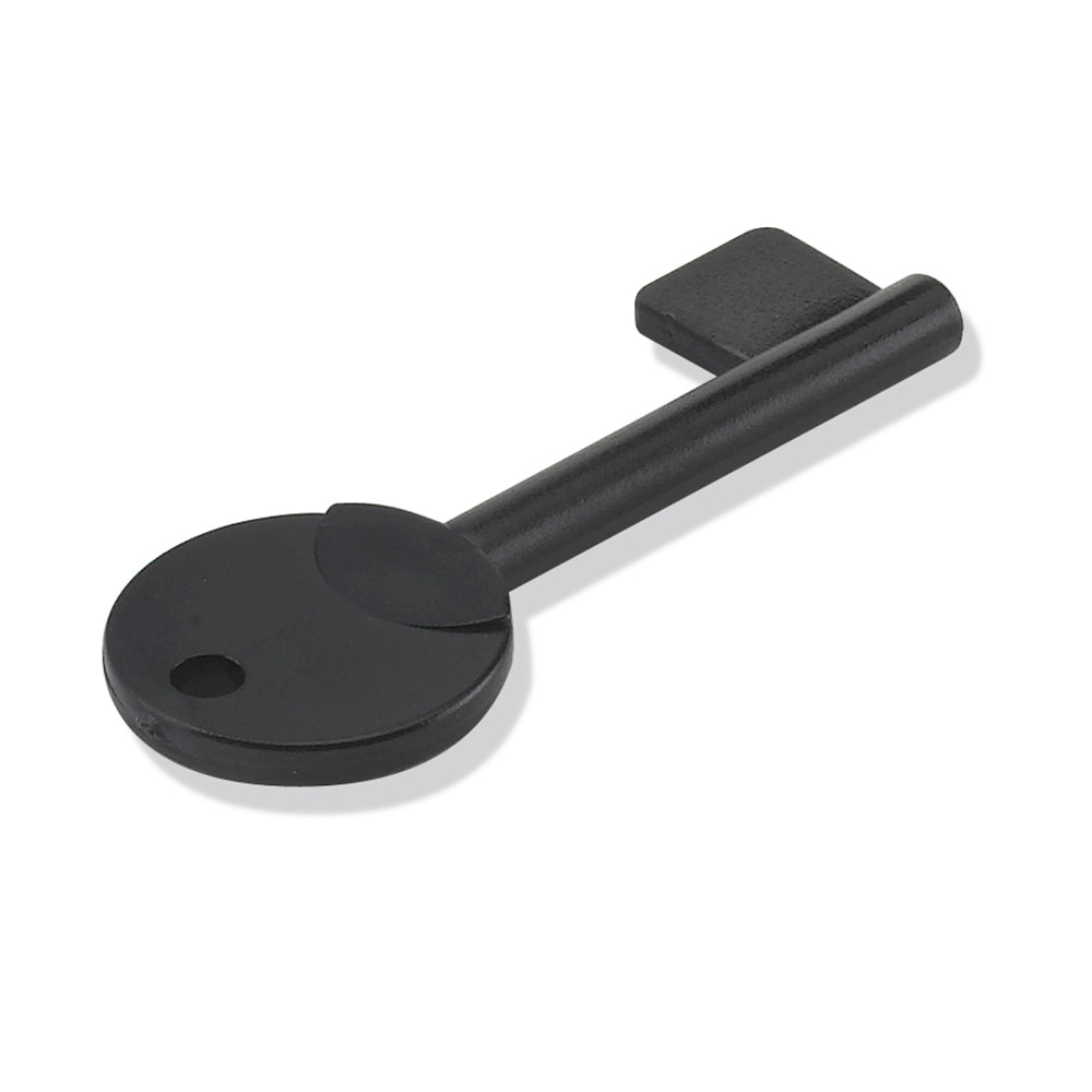 SecureMyDoor BG1 Key call point key shown in a close-up, featuring a durable plastic head and metal blade for access control.
