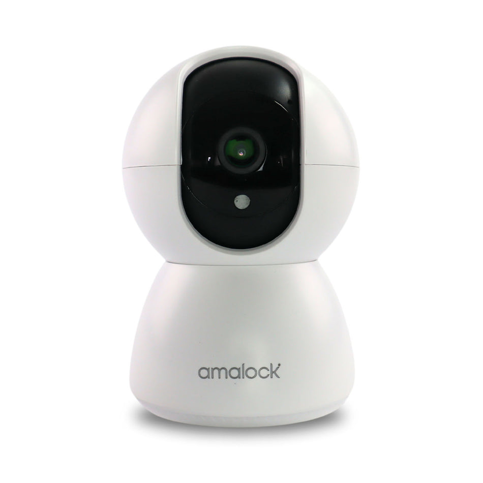Amalock Smart Living CAM300-AT auto tracking video camera with square design and sleek black finish for home security.