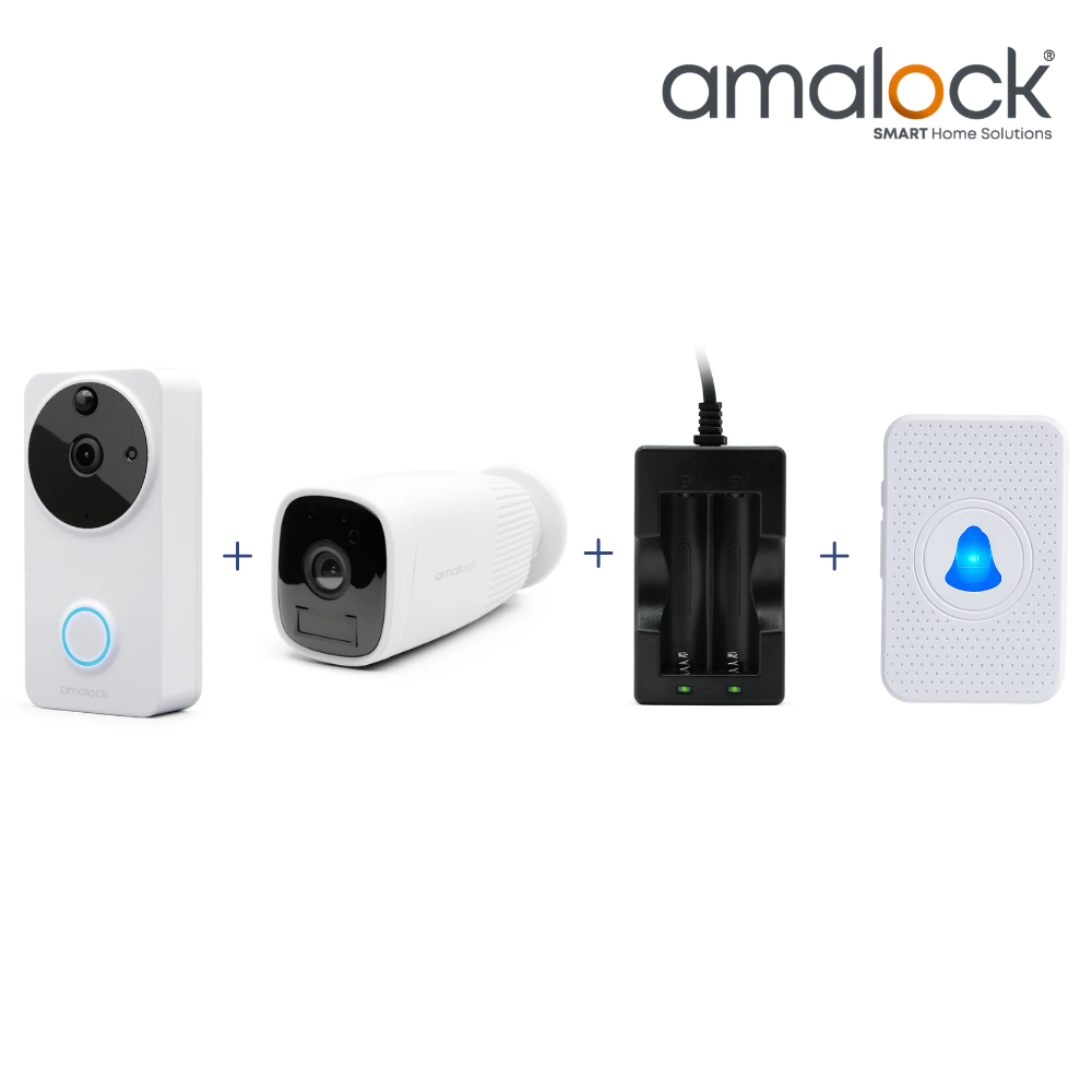 DB711-W-KIT – White Video Doorbell and Wireless Camera Kit