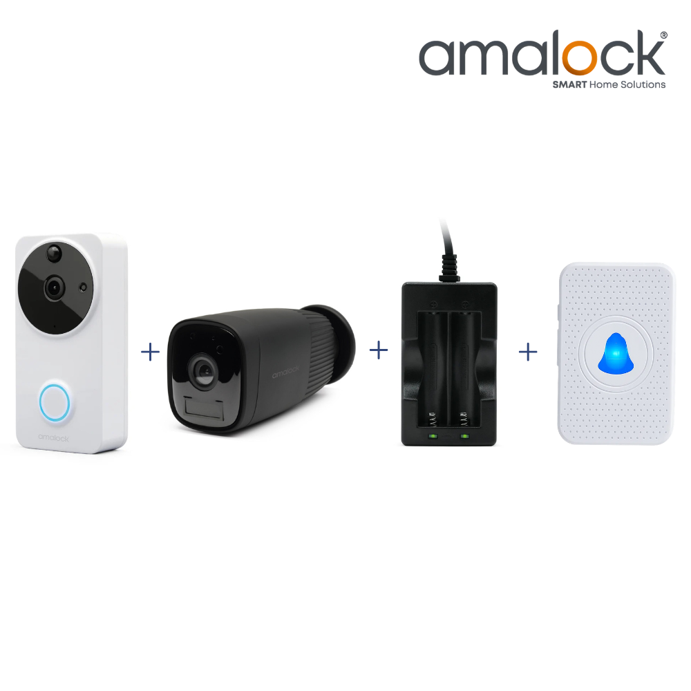 DB721-W-KIT – White Video Doorbell and Wireless Camera Kit