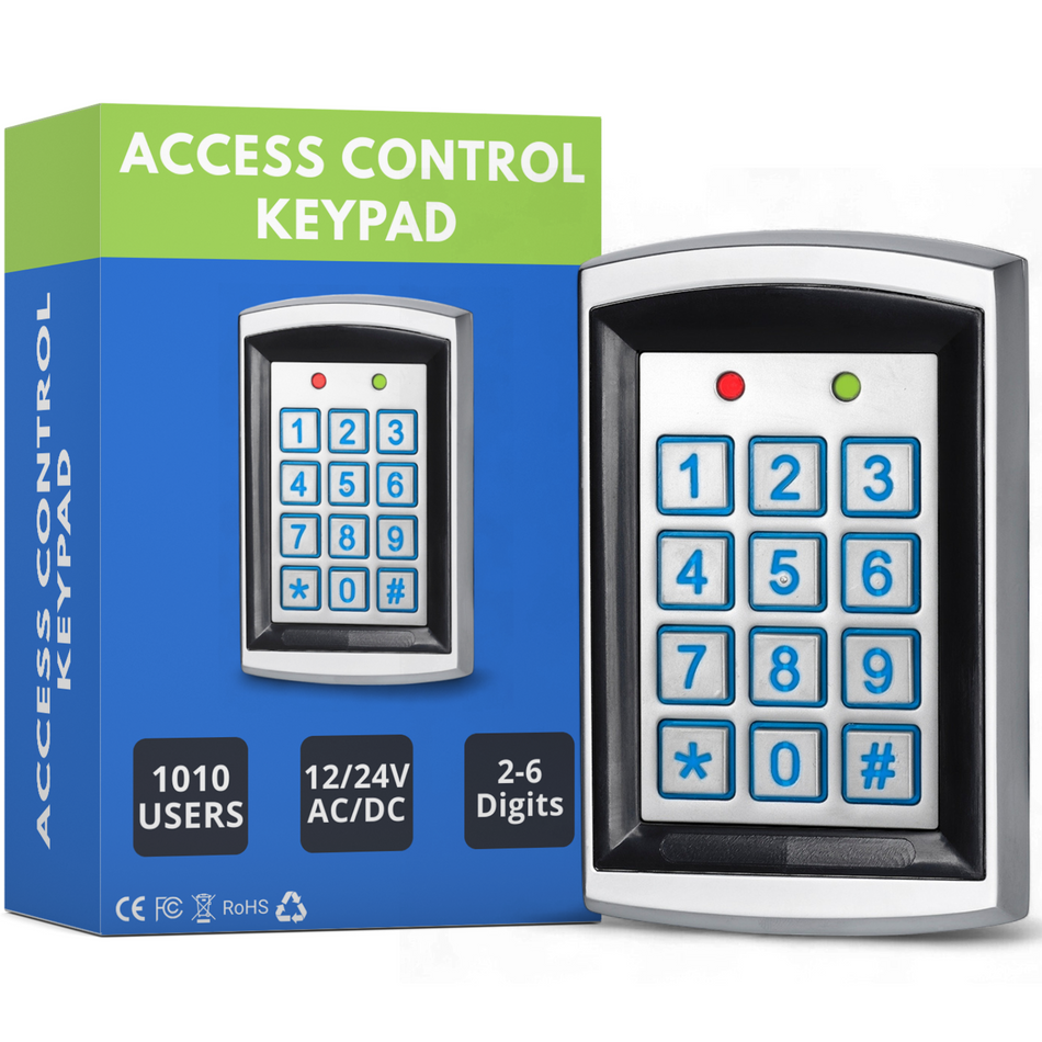 IP65 Standalone Proximity RFID Keypad | Allows Fobs & PIN Entry | Ideal for both Indoor & Outdoor Security & Access Control Systems - SecureMyDoor
