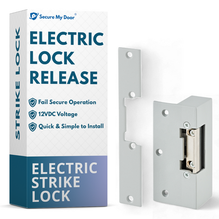 Electric Mortice Door Lock Release | Fail Secure | 12V DC | with Adjustable Jaw | Strike Lock - SecureMyDoor