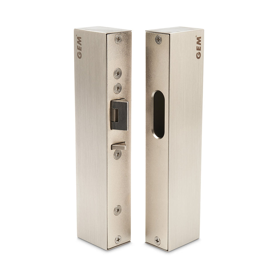 SecureMyDoor ML360 monitored electric lock mounted on door for secure electronic locking system with digital controls.