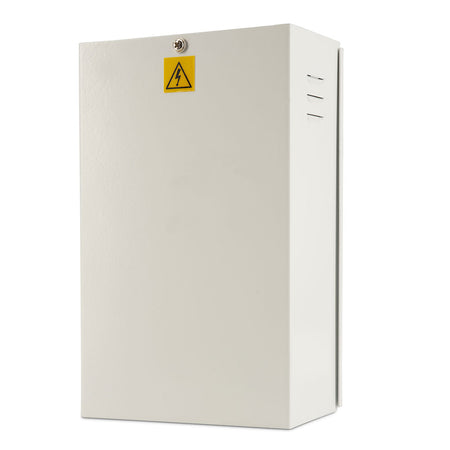SecureMyDoor PS12V-AC-3A small box power supply switch with input and output connectors for electronic systems