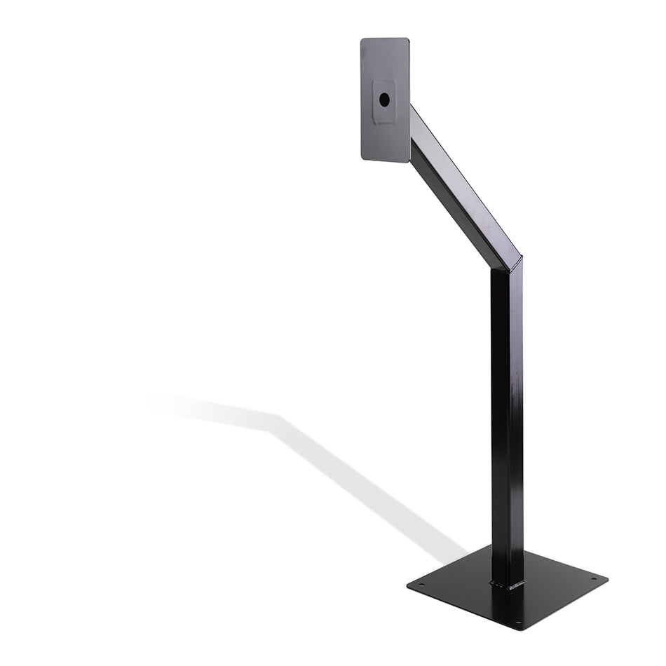 SecureMyDoor aluminium Post-M-G for additional equipment, showing a sturdy metal post with mounting features.