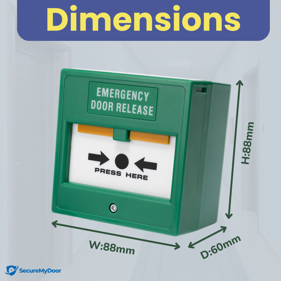 Resettable Call Point with No Glass to Break | Emergency Break Glass for Indoor Use | Fire Alarm Button Switch for Easy Access Control | Ideal for Commercial & Residential Buildings