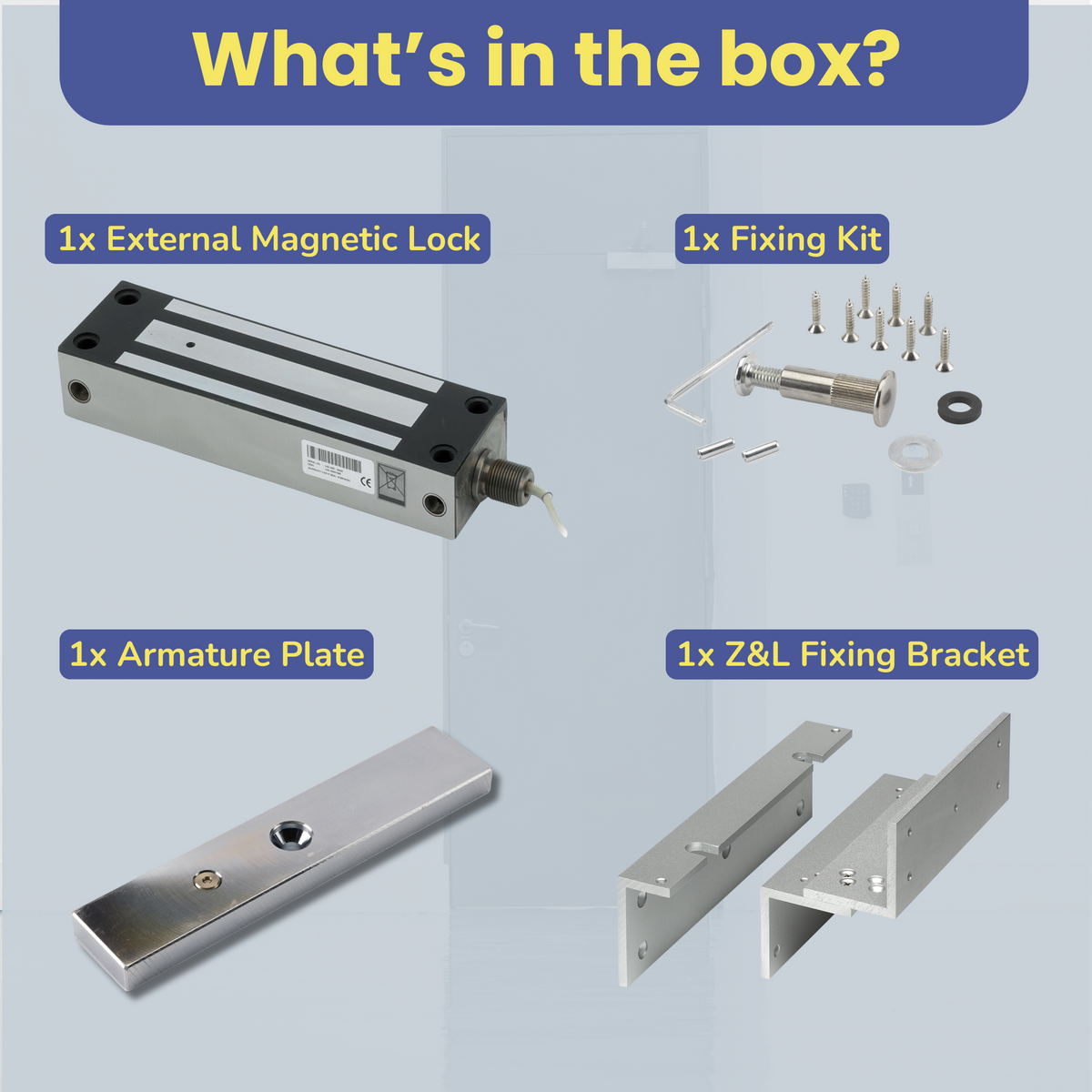 IP67 External Weatherproof Maglock with Z&L Fixing Bracket | for Access Control Door or Gate Magnet Lock | 545KG Strong Holding Force | Fail Safe Magnetic Lock | Outdoor Use - SecureMyDoor