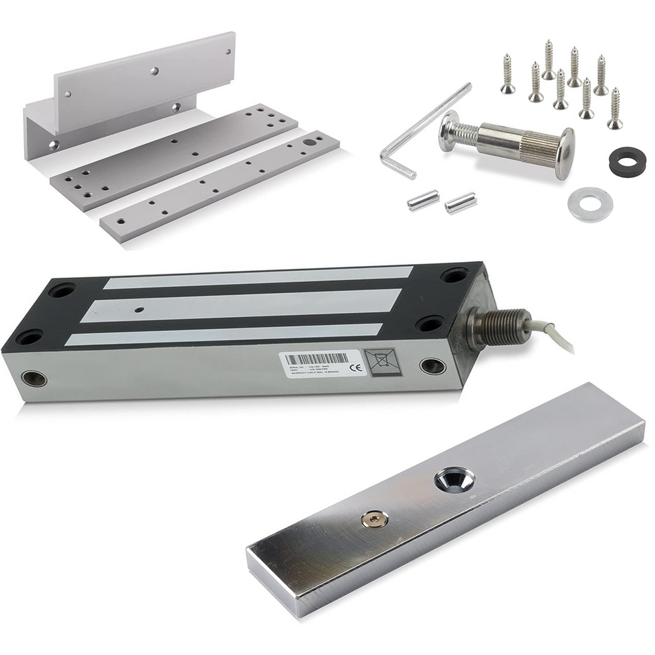 IP67 Weatherproof Maglock | 363KG Holding Force | Fail Safe | Z&L Bracket | Ideal for Outdoor Access Control, Door Entry & Gate Locks - SecureMyDoor