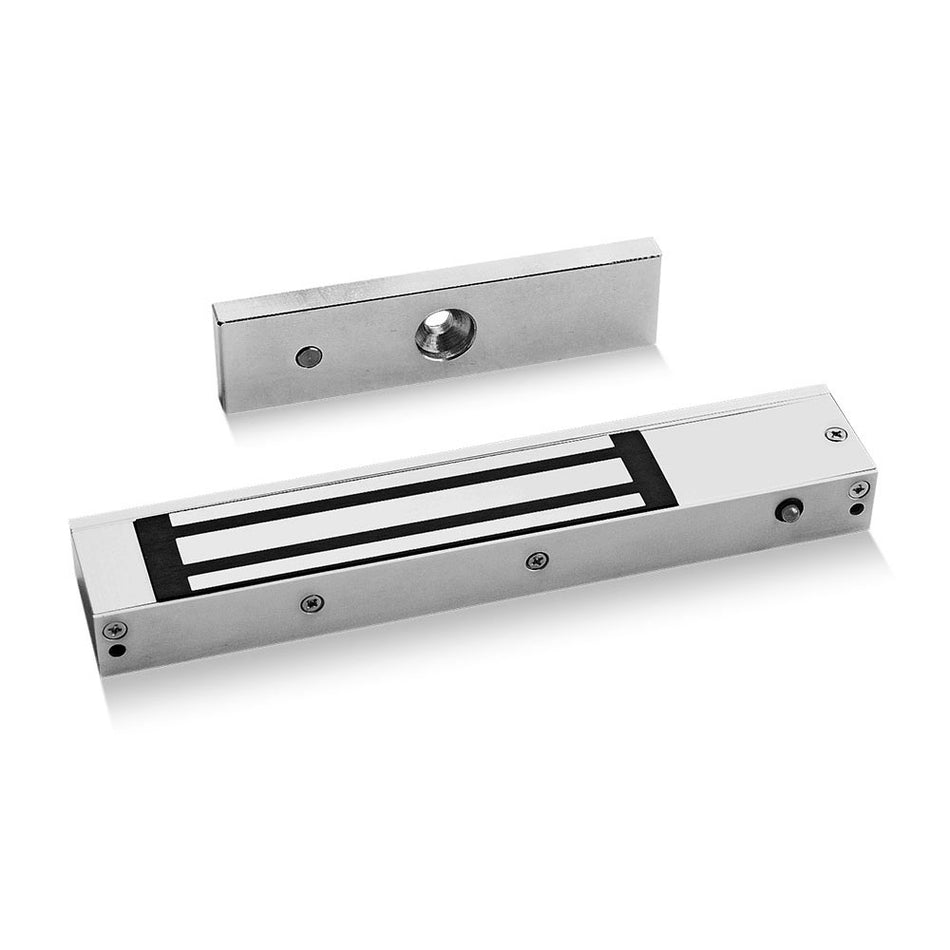 SecureMyDoor UL136-SL monitored micro magnet from U' Range Magnets, showing a compact, black magnetic sensor for door security.